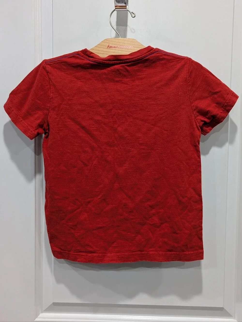 Mini Boden Kids Red Cotton Short Sleeve Tshirt Boys Size 7 8